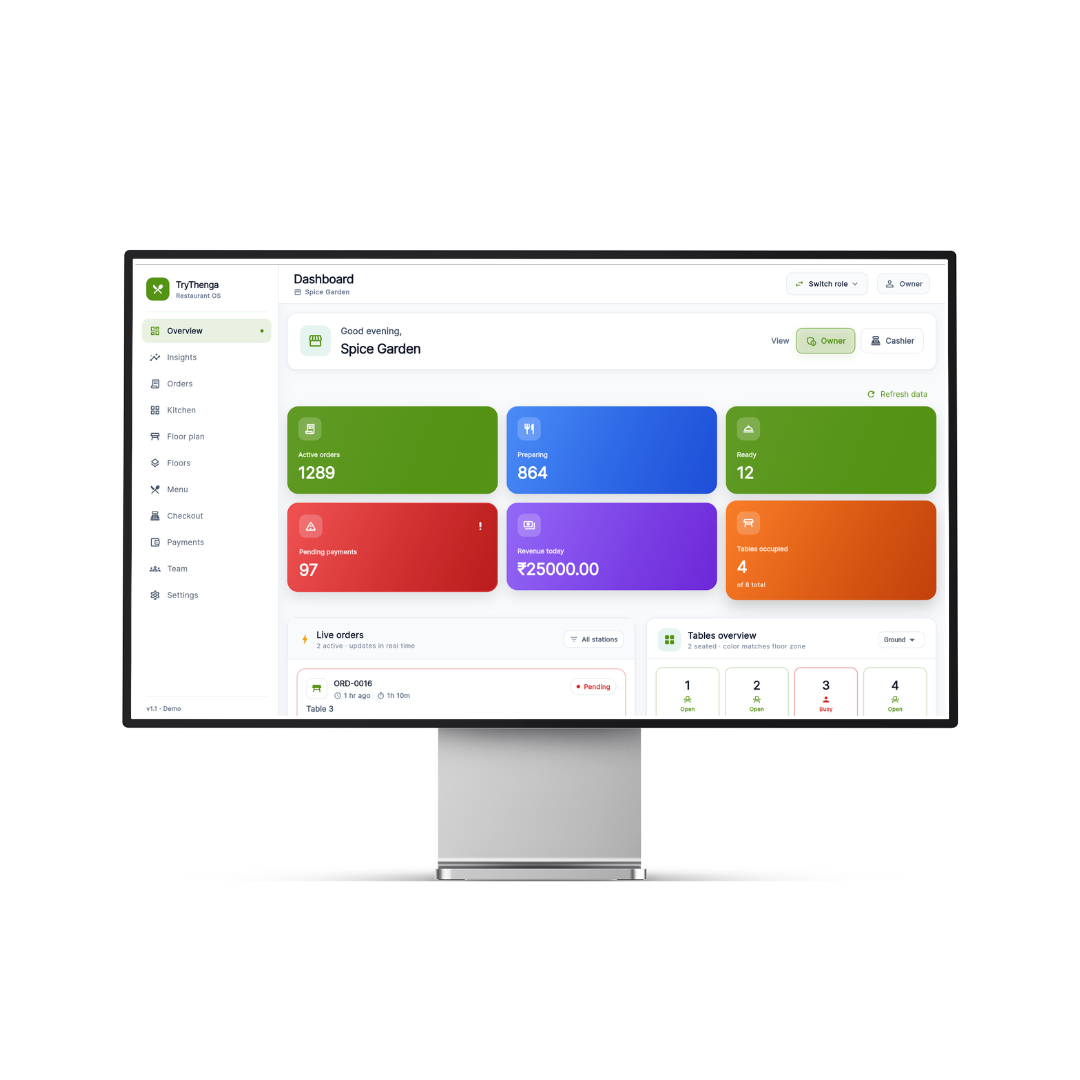 Desktop Admin Mockup